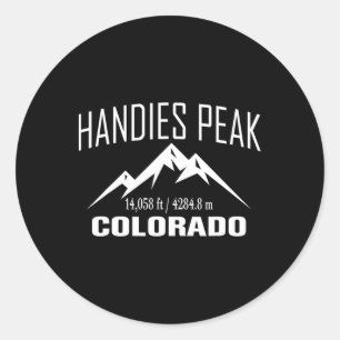 Sticker Rond Pic Handies Colorado Escalade Club de sommet Extér