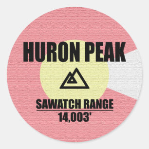 Sticker Rond Pic Huron