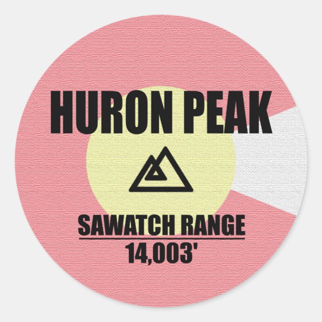 Sticker Rond Pic Huron (Devant)