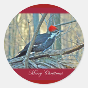 Sticker Rond Pic Pilé Joyeux articles de Noël
