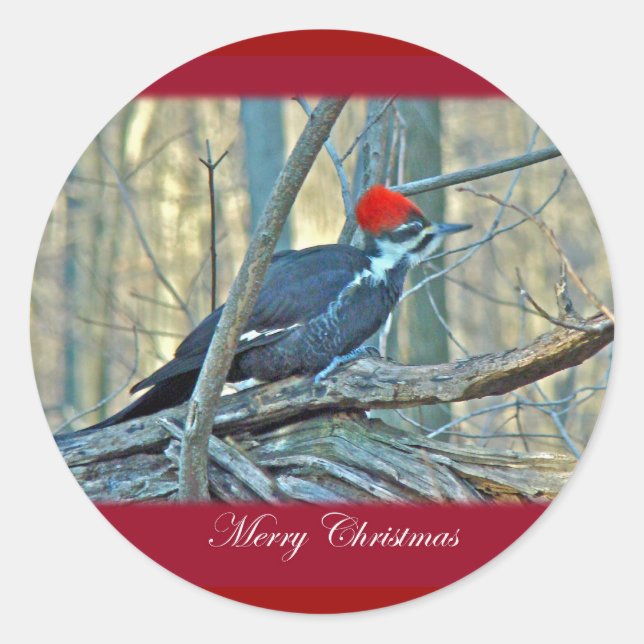 Sticker Rond Pic Pilé Joyeux articles de Noël (Devant)
