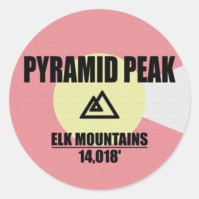 Sticker Rond Pic pyramidal (Devant)