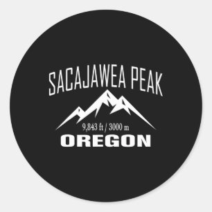 Sticker Rond Pic Sacajawea Oregon Escalade Club de sommet Extér