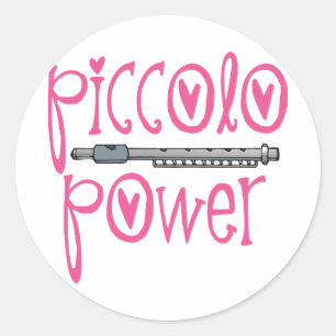 Sticker Rond Piccolo Power Pink
