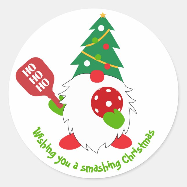 Sticker Rond 🎅 pickball de Noël (Devant)