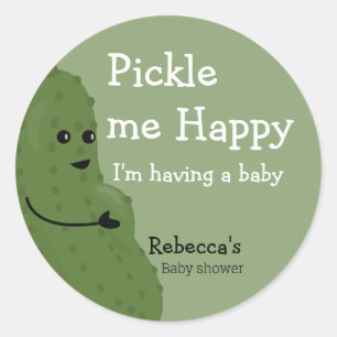 Sticker Rond Picke me Happy baby shower