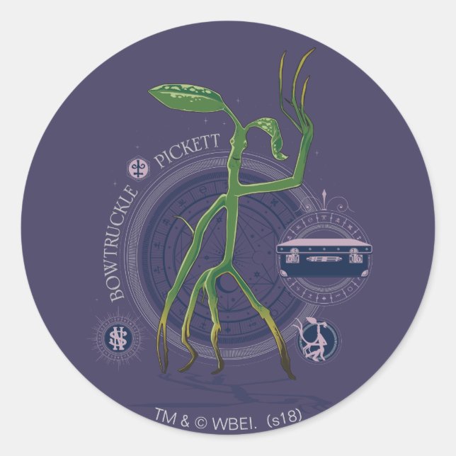 Sticker Rond PICKETT™ Le graphique BOWTRUCKLE™ (Devant)