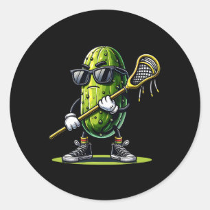 Sticker Rond Pickle Jouer Lacrosse Funny Sports tendance pour B