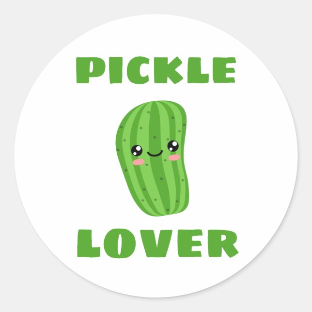 Sticker Rond Pickle Lover (Devant)