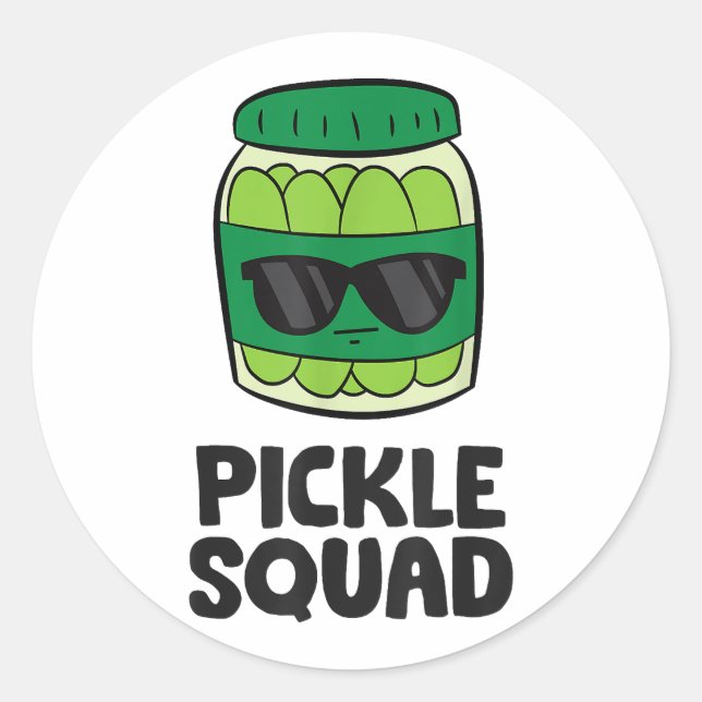 Sticker Rond Pickle Lover Team Pickles Funny Pickle Squad (Devant)