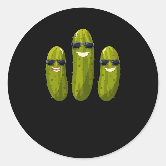 Sticker Rond Pickle Squad Vegan Dill Pickle Pickle Squad (Devant)