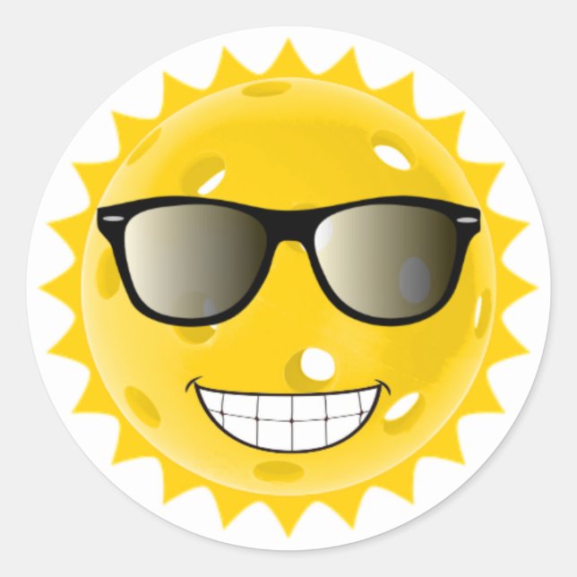Sticker Rond Pickleball Cool (Devant)