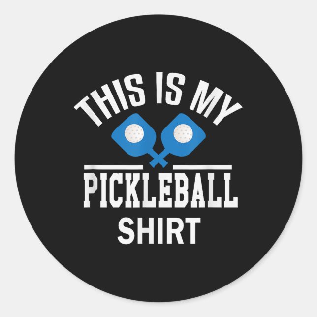 Sticker Rond Pickleball - Dinker Badminton Tennis Pickleball Ca (Devant)