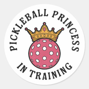 Sticker Rond Pickleball femmes drôle