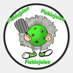 Sticker Rond Pickleball Picklejus Halloween Film Inspiré