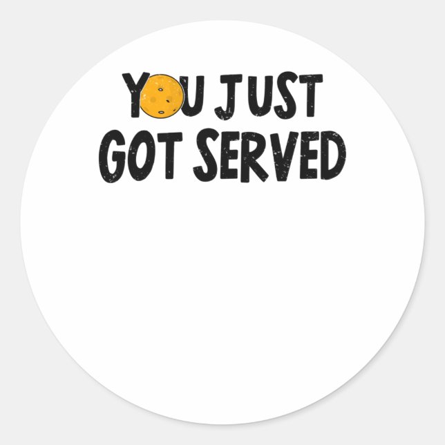 Sticker Rond Pickleball Player Pickleball Dit Drôle Hobby (Devant)