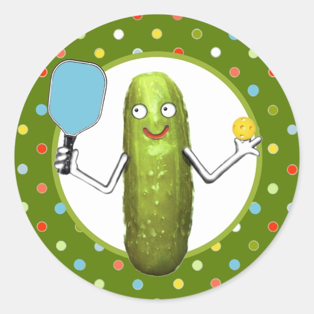 Sticker Rond Pickleball Sports Collectif (Devant)