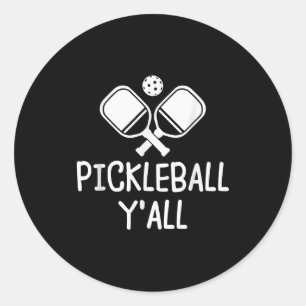 Sticker Rond Pickleball vous tous drôle palette balle cornichon