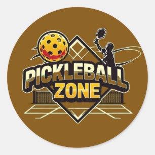 Sticker Rond Pickleball Zone - Parfait pour les joueurs passion