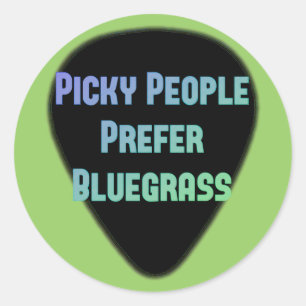 Sticker Rond Picky People préfère Bluegrass