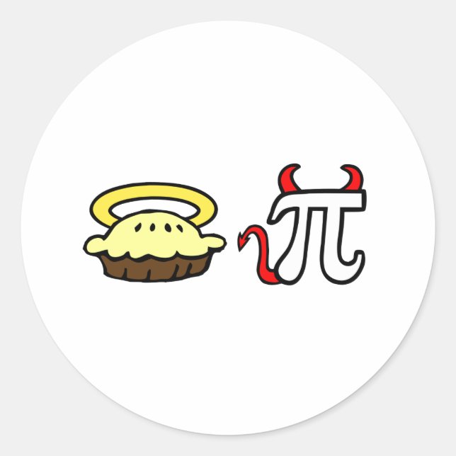 Sticker Rond Pie Angel & Devil Pi (Devant)