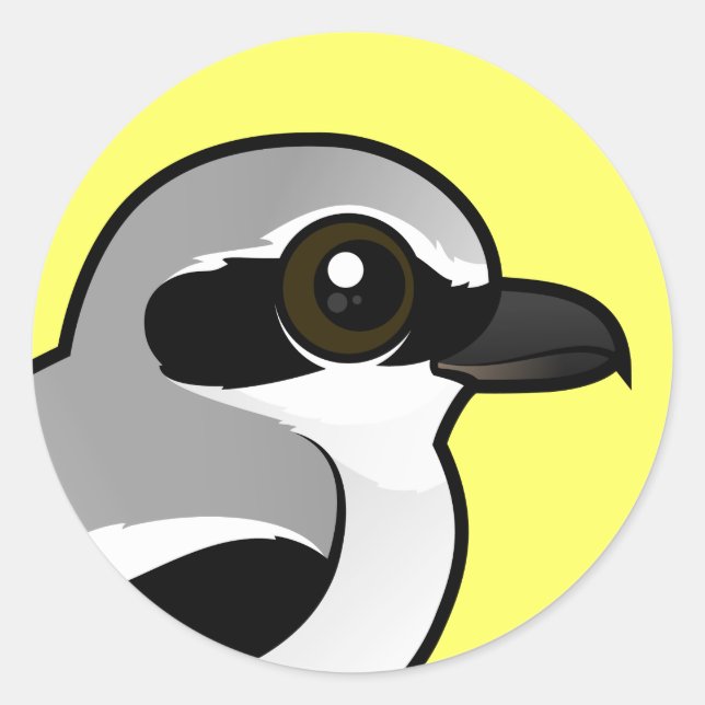 Sticker Rond Pie-grièche nordique Birdorée (Devant)