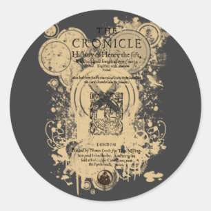 Sticker Rond Pièce avant Shakespeare Henry V Quarto