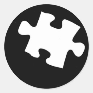 Sticker Rond Pièce de puzzle manquante