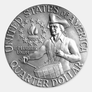 Sticker Rond Pièce de quai Bicentenial