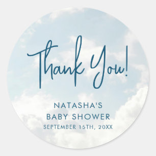 Sticker Rond Pièce du Baby shower des nuages du Ciel