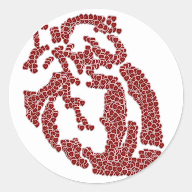 Sticker Rond Piece O' My Hearts (Devant)