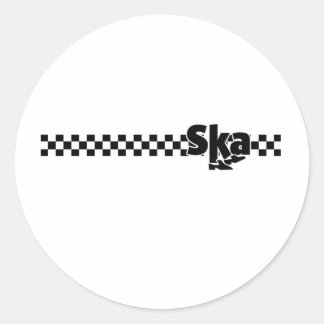 Sticker Rond Pied de danse SKA avec Checkers