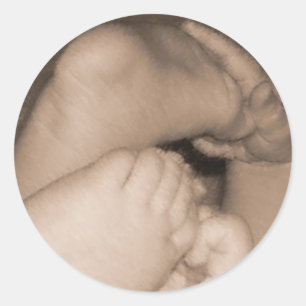 Sticker Rond Pieds de bébé