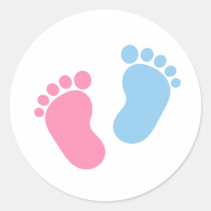 Sticker Rond Pieds de bébé