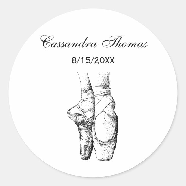 Sticker Rond Pieds de danseuse sur pointes #1 (Devant)