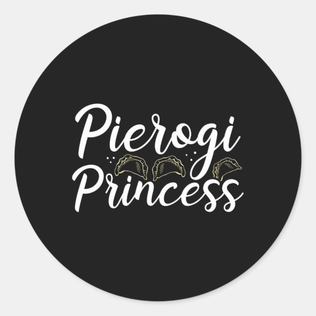 Sticker Rond Pierogi Maker Polonais Pierogies Pologne Pierogi C (Devant)