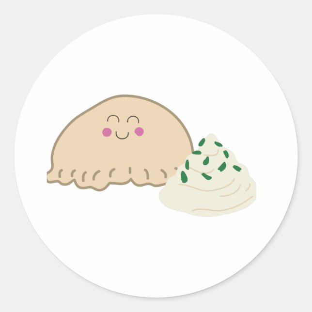 Sticker Rond Pierogi polonais (Devant)