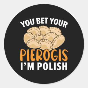 Sticker Rond Pierogi polonais Cuisine polonaise Pierogi Maker P