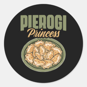 Sticker Rond Pierogi Princess Cuisine polonaise Cuisine polonai