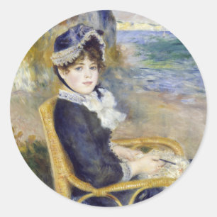 Sticker Rond Pierre-Auguste Renoir - En bord de mer