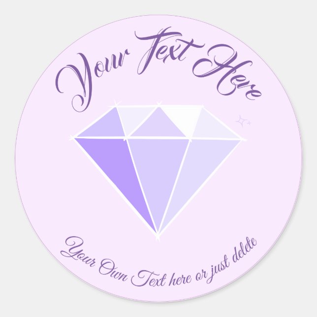 Sticker Rond Pierre de diamant. Bijouterie. 60 Anniversaire du  (Devant)