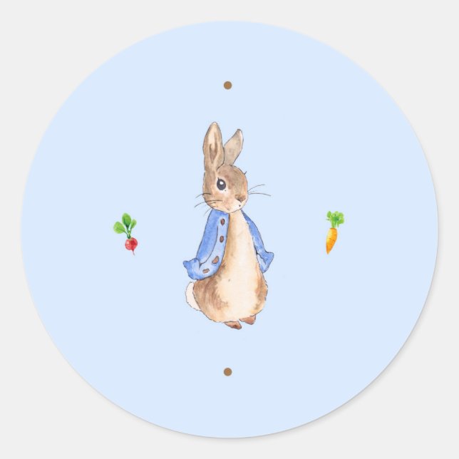 Sticker Rond Pierre le lapin (Devant)