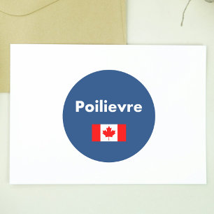 Sticker Rond Pierre Poilievre Canada Drapeau canadien Couleur f