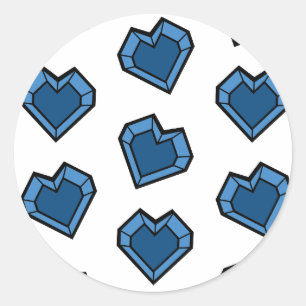 Sticker Rond Pierres précieuses bleu marine foncé Motif en trei