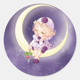 Sticker Rond Pierrot