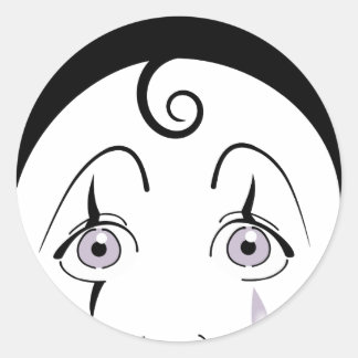 Sticker Rond Pierrot