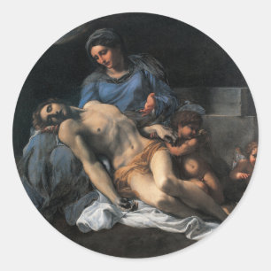 Sticker Rond Pieta Jesus Marie Vendredi saint à Carême
