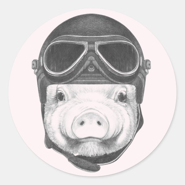 Sticker Rond Pig Daredevil (Devant)