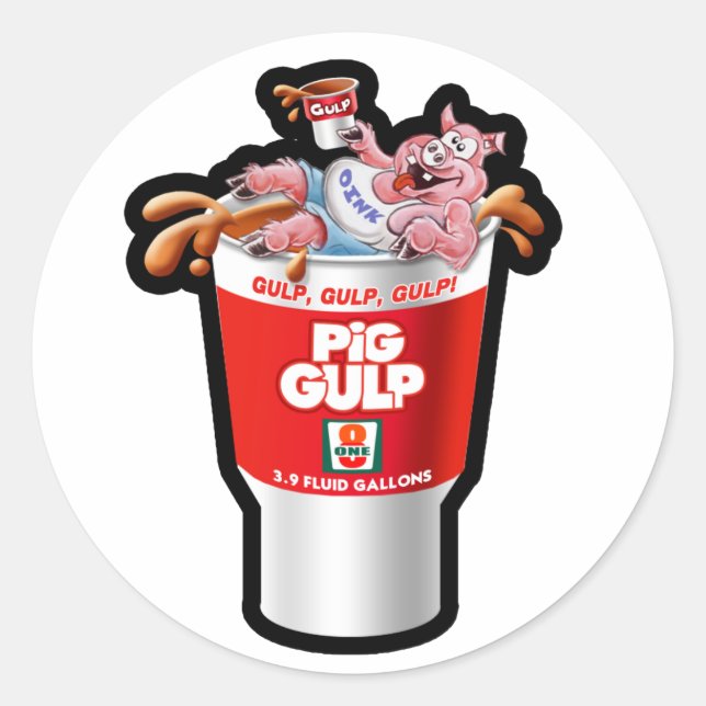 STICKER ROND PIG GULP (Devant)