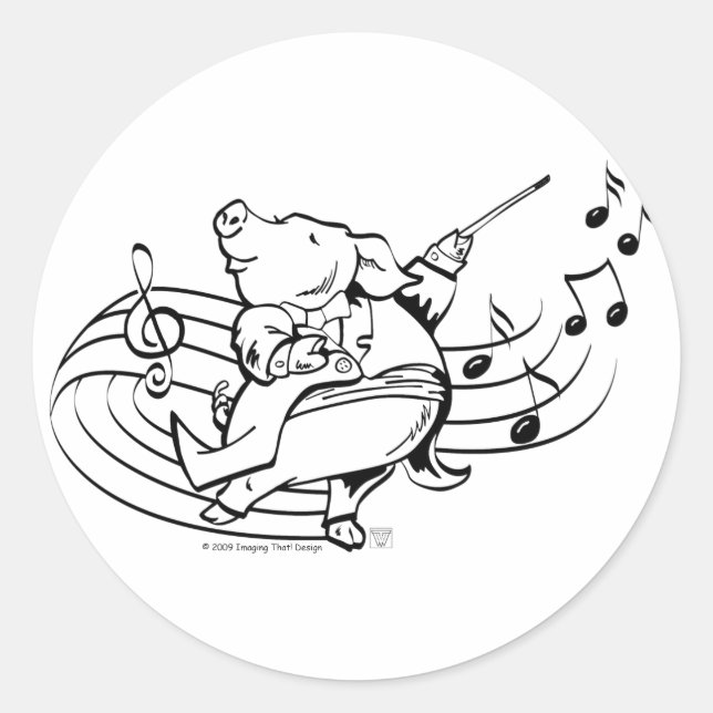 Sticker Rond Pig Maestro (Devant)